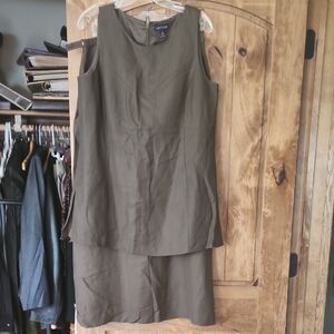 Ann Taylor Brown Sleeveless Sheath Dress